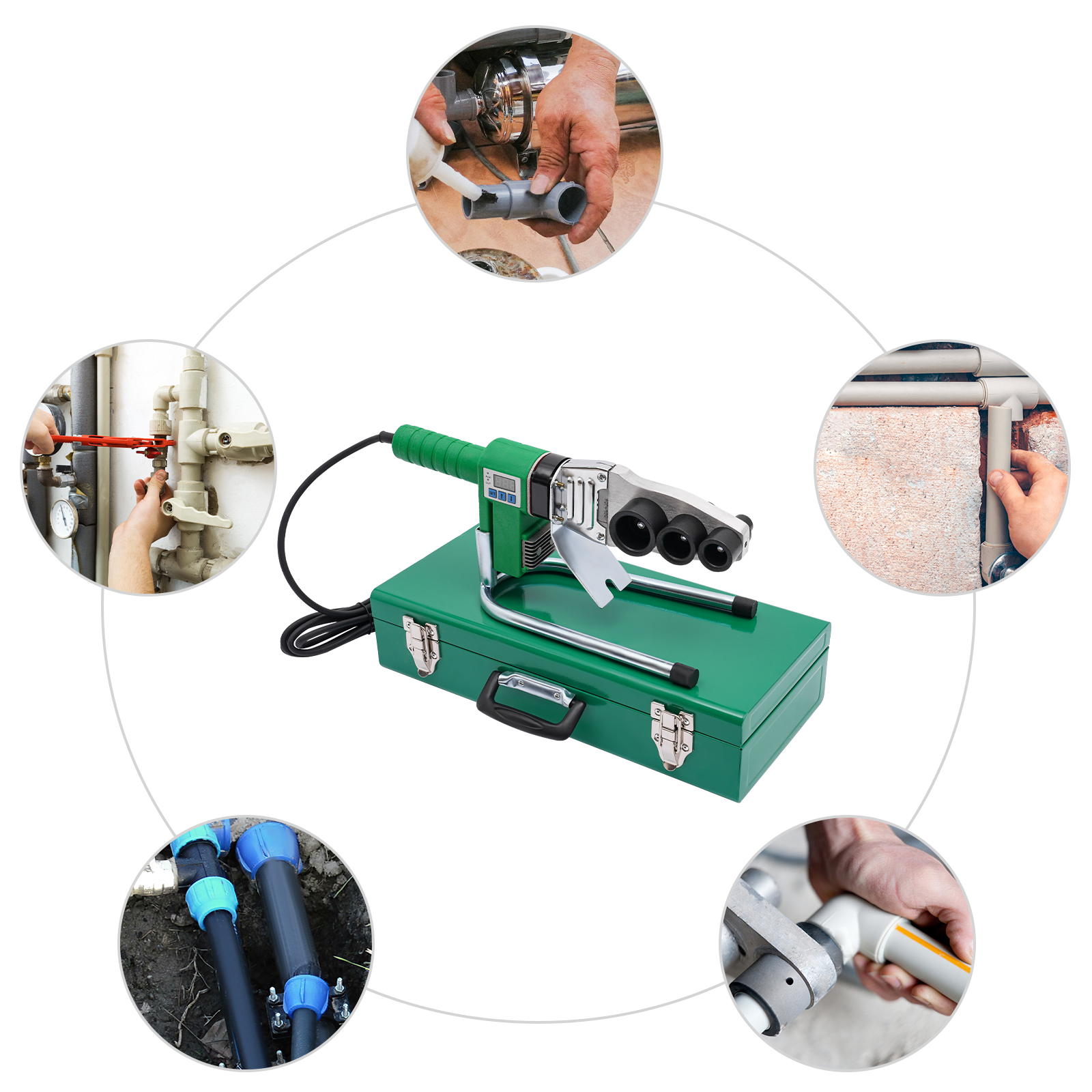 Water Pipe Welding Machine, Pipe Welding Tool, Pipe Welding Machine for Heating Insertion, Connecting Pipes and Elbows