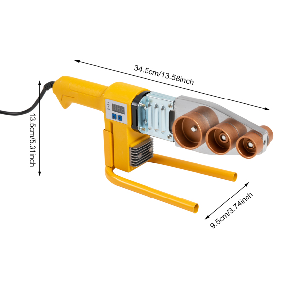 Electric Heating Hot Melt Tools, Pipe Welding Tool, Welder Kit for Thermoplastic Pipes such as PPR, PE, PP, HDPE