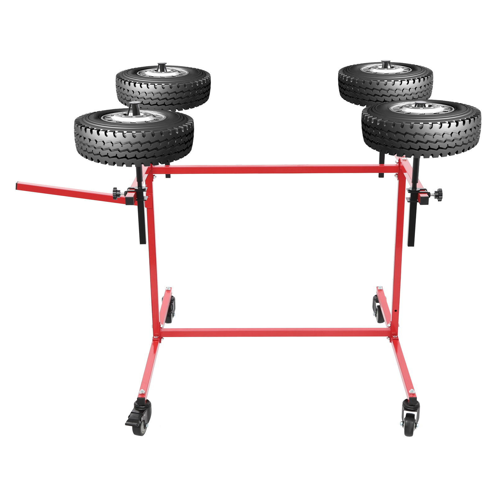 Wheel Paint Stand Rack, Wheel Rim Painting Stand, Painting Car Repair Rack - Red
