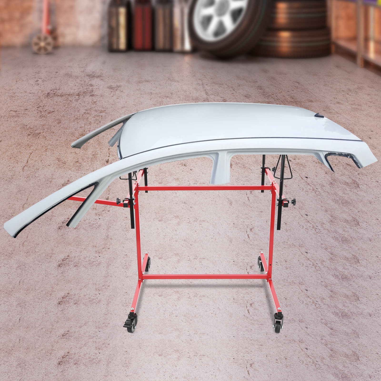 Wheel Paint Stand Rack, Wheel Rim Painting Stand, Painting Car Repair Rack - Red Wheel Paint Stand Rack, Wheel Rim Painting Stand, Painting Car Repair Rack - Red
