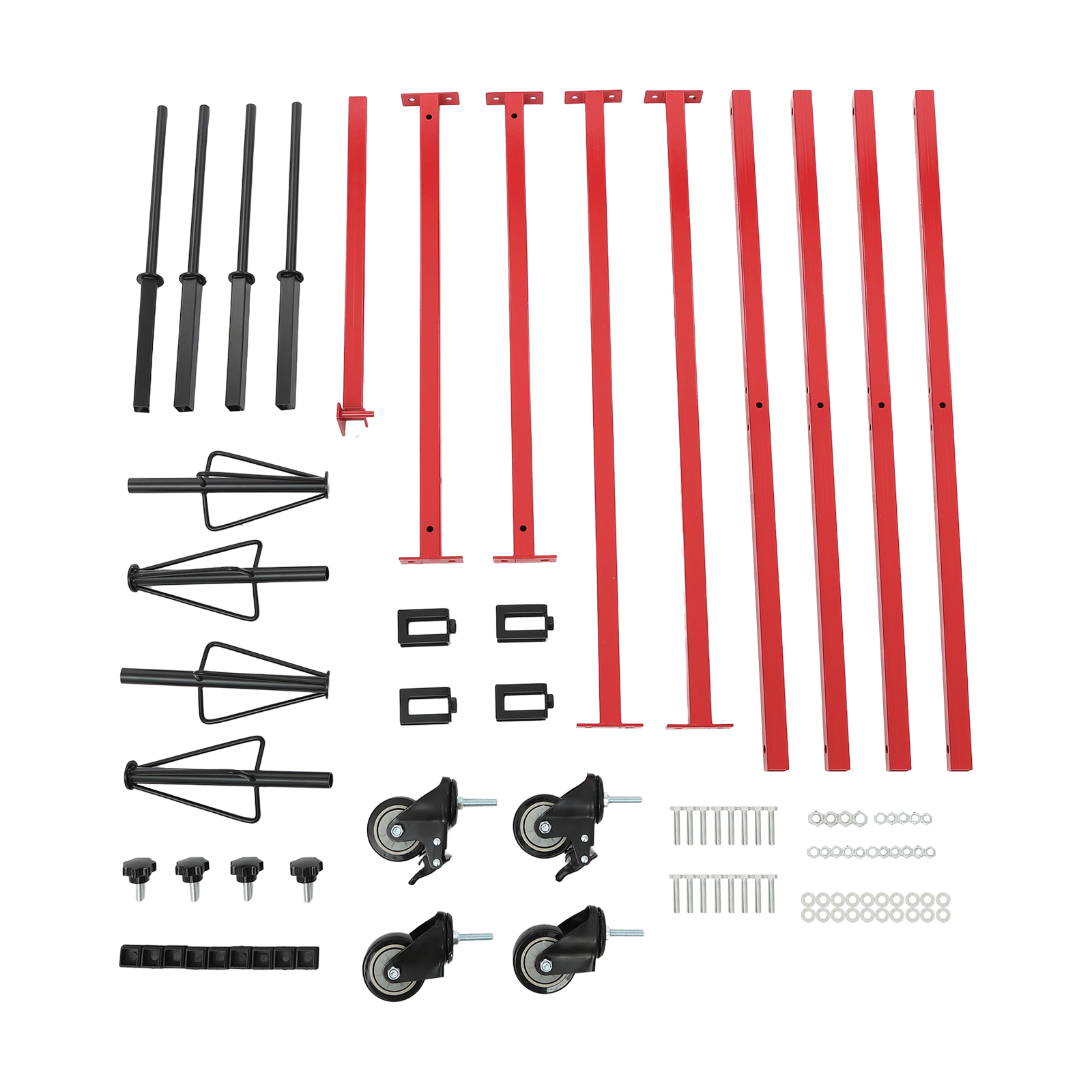 Wheel Paint Stand Rack, Wheel Rim Painting Stand, Painting Car Repair Rack - Red