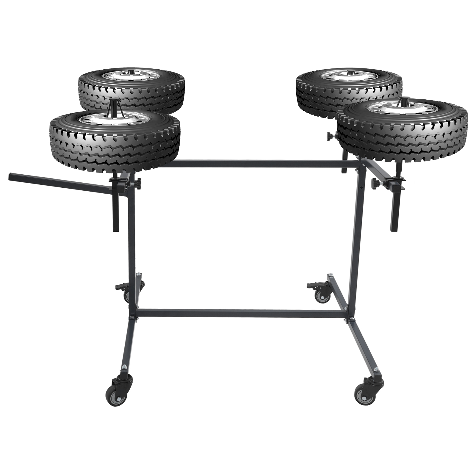 Wheel Paint Stand Rack, Wheel Rim Painting Stand, Painting Car Repair Rack - Black