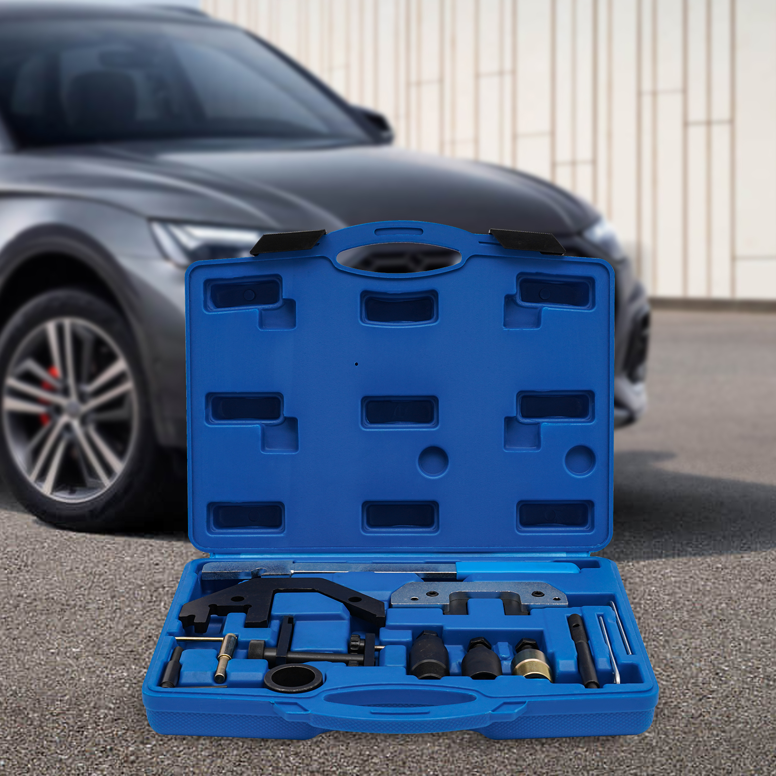 Engine Timing Tool Set for BMW 1 3 5 6 7 X3 X5 Land Rover Vauxhall Opel Carbon Steel 14.76*2.75*12.2in Easy to Carry and Store Blue Engine Timing Tool Set for BMW 1 3 5 6 7 X3 X5 Land Rover Vauxhall Opel Carbon Steel 14.76*2.75*12.2in Easy to Carry and Store Blue