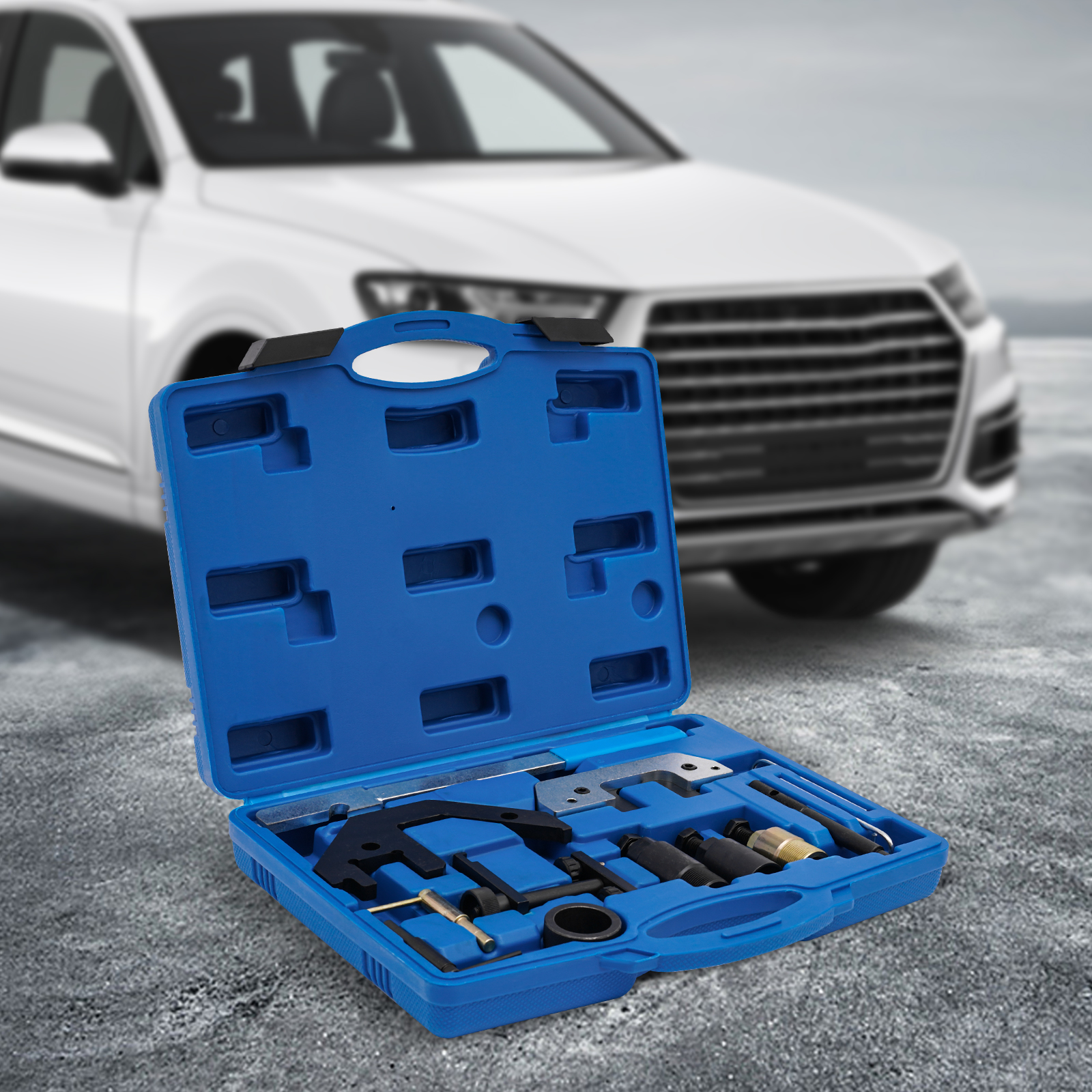 Engine Timing Tool Set for BMW 1 3 5 6 7 X3 X5 Land Rover Vauxhall Opel Carbon Steel 14.76*2.75*12.2in Easy to Carry and Store Blue Engine Timing Tool Set for BMW 1 3 5 6 7 X3 X5 Land Rover Vauxhall Opel Carbon Steel 14.76*2.75*12.2in Easy to Carry and Store Blue