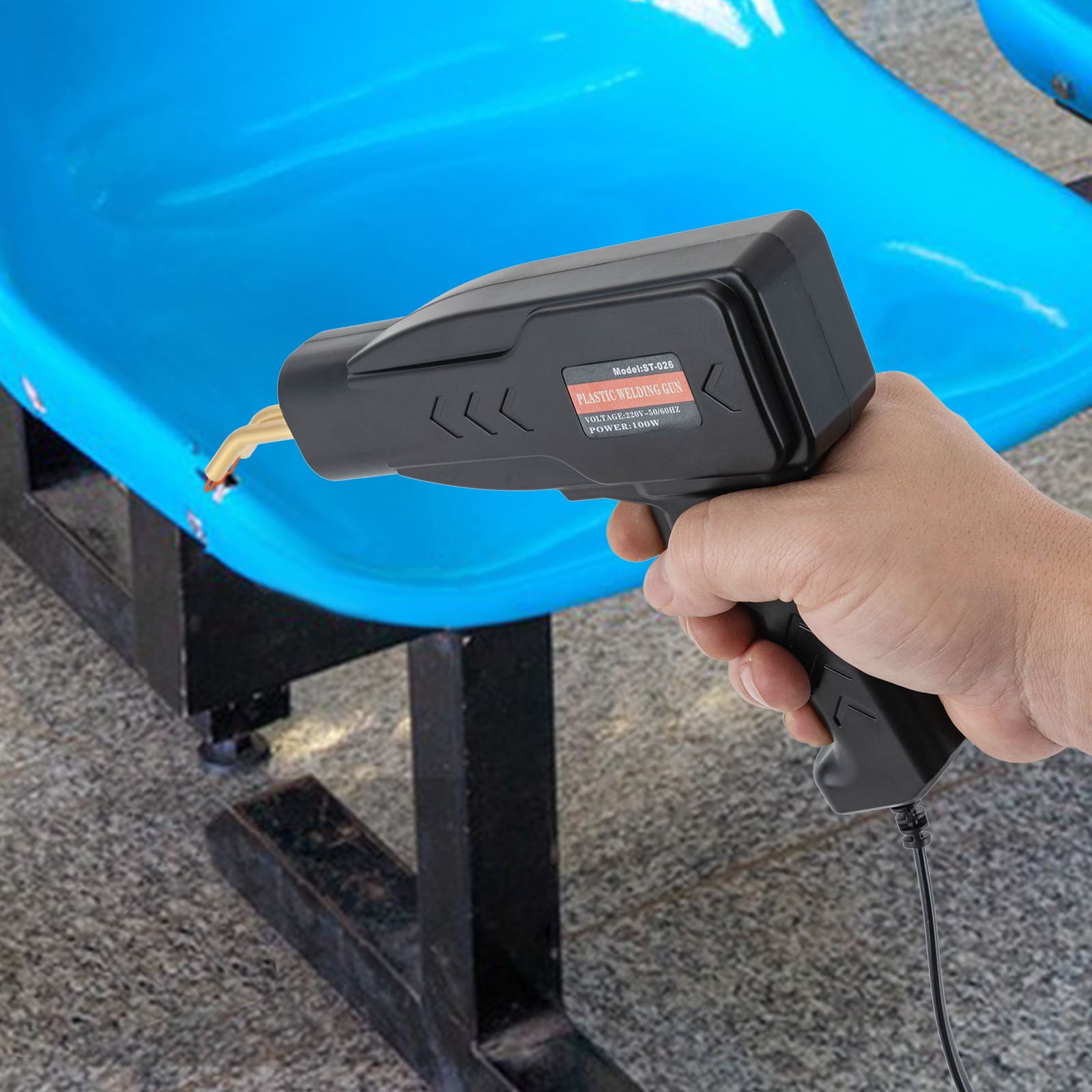 Plastic welder, Car bumper repair kit, for repairing various plastics such as ABS, PP, TPO, TPE, etc (black) Plastic welder, Car bumper repair kit, for repairing various plastics such as ABS, PP, TPO, TPE, etc (black)