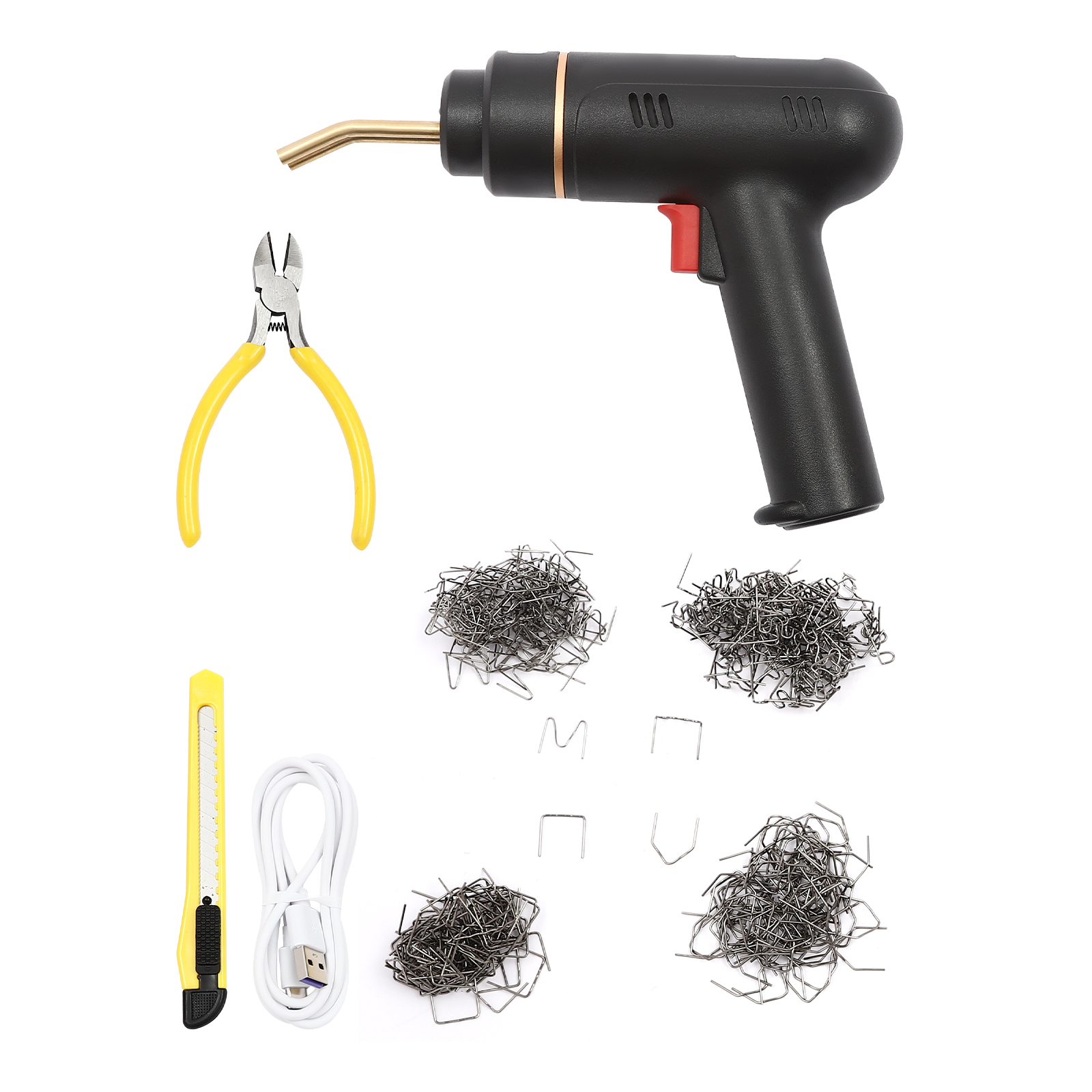 Cordless plastic welder, welding machine, 200 W, Max. heating temperature: 800°C, Black Cordless plastic welder, welding machine, 200 W, Max. heating temperature: 800°C, Black