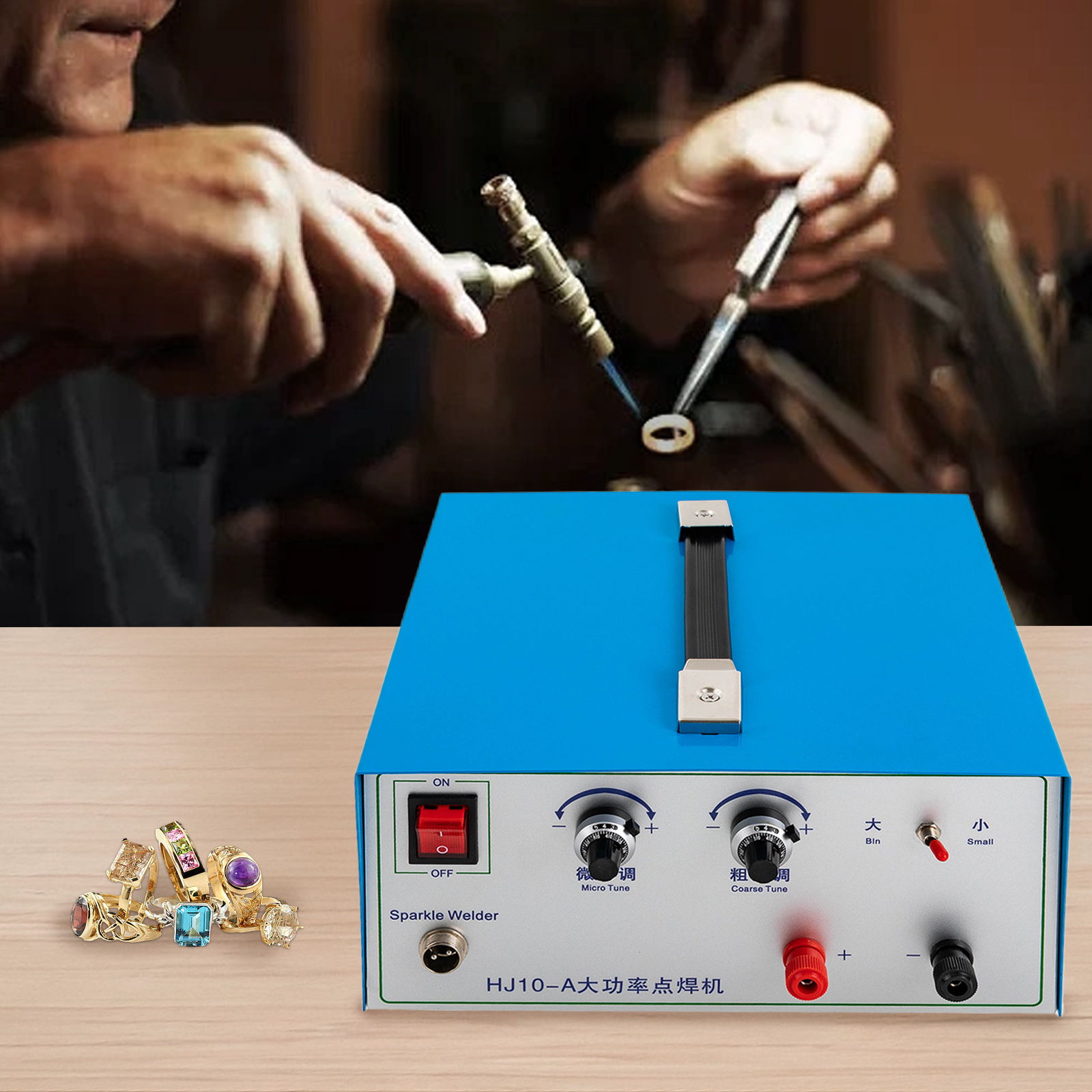 500W Handheld Spot Welder Portable Machine DIY Welding Tool Adjustable Machine with Spot Welding Gun For The Rapid Welding Of Gold