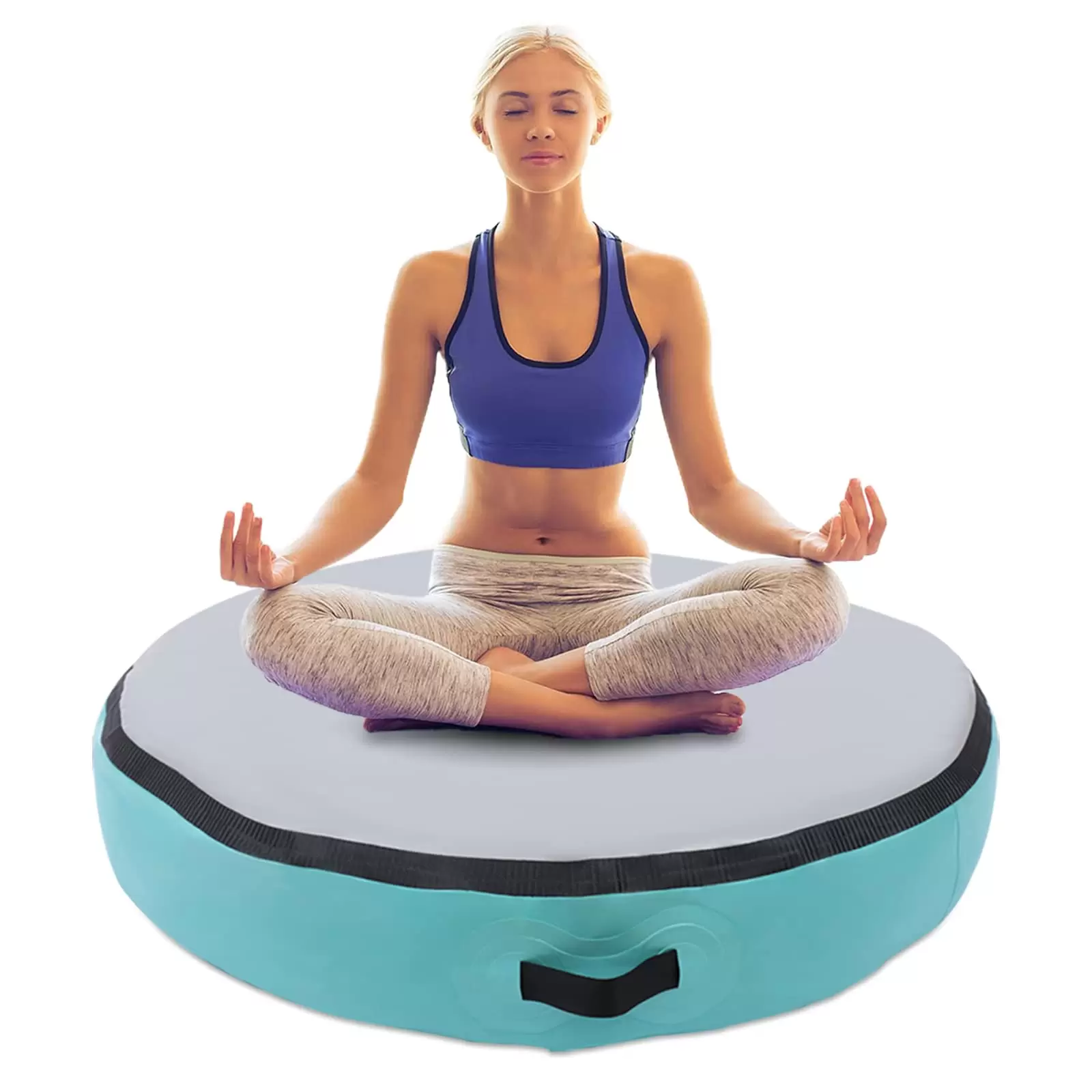 Inflatable Gymnastics Mat - with Electric Air Pump for Gymnastics, Exercise, Park, Home Use