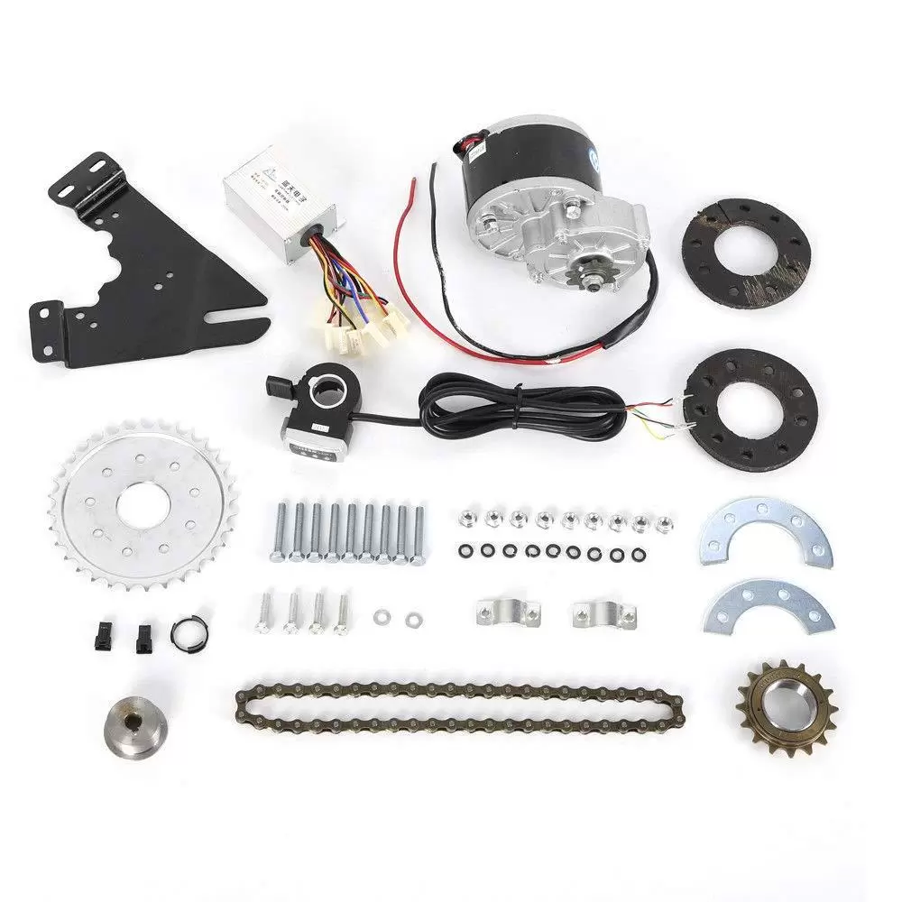 24V 250W Bicycle Controller Conversion Kit Electric Rear Wheel Set with Freewheel