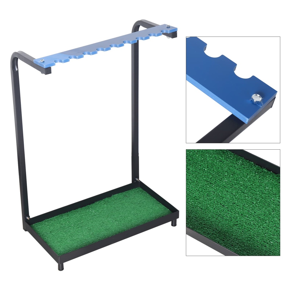 9 Golf Club Set Storage, Golf Putter Stand, Heavy Duty Metal Organizer, 9 Putters and Equipment