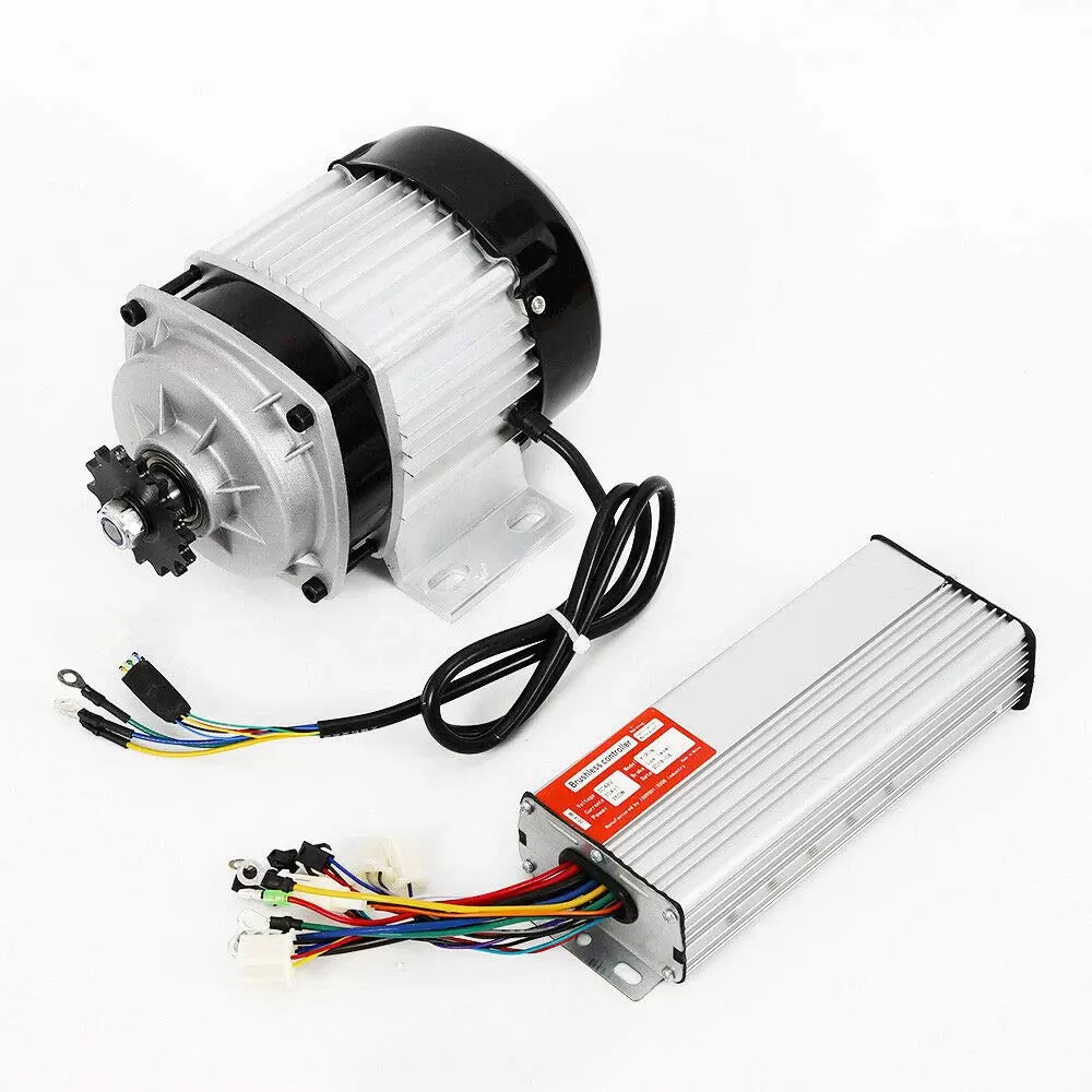 700W 48V DC DIY Brushless Bike Tricycle Electric Motor with Controller Permanent Magnet Brushless Motor for Tricycles E-bikes Electric Scooters