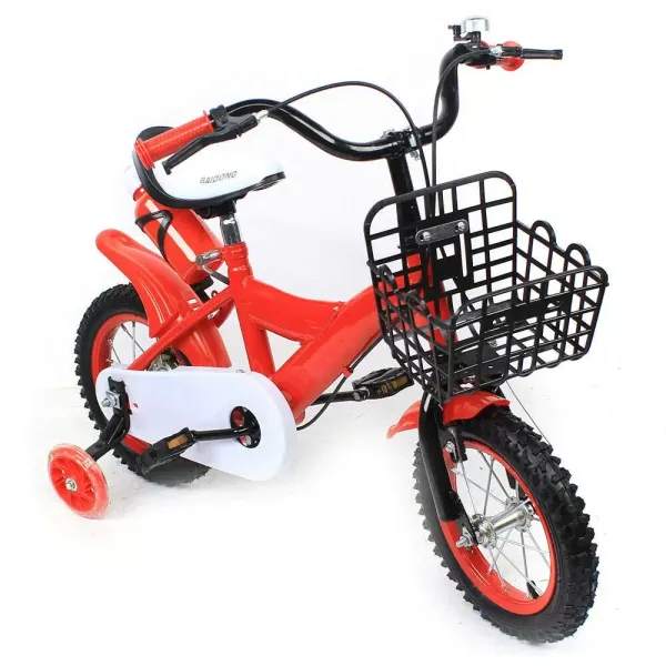 12-inch Children's Bike With Stabilizers And Basket For Children Who Are 2.62-3.11ft In Height As Uneven Roads Muddy Roads Grasslands Mountain Roads