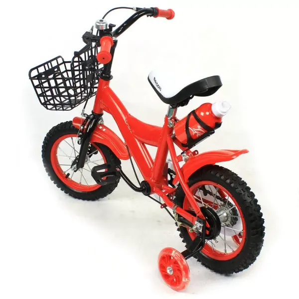 12-inch Children's Bike With Stabilizers And Basket For Children Who Are 2.62-3.11ft In Height As Uneven Roads Muddy Roads Grasslands Mountain Roads