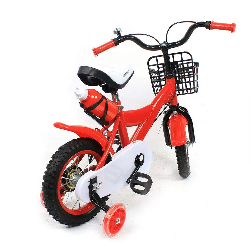 12-inch Children's Bike With Stabilizers And Basket For Children Who Are 2.62-3.11ft In Height As Uneven Roads Muddy Roads Grasslands Mountain Roads 12-inch Children's Bike With Stabilizers And Basket For Children Who Are 2.62-3.11ft In Height As Uneven Roads Muddy Roads Grasslands Mountain Roads