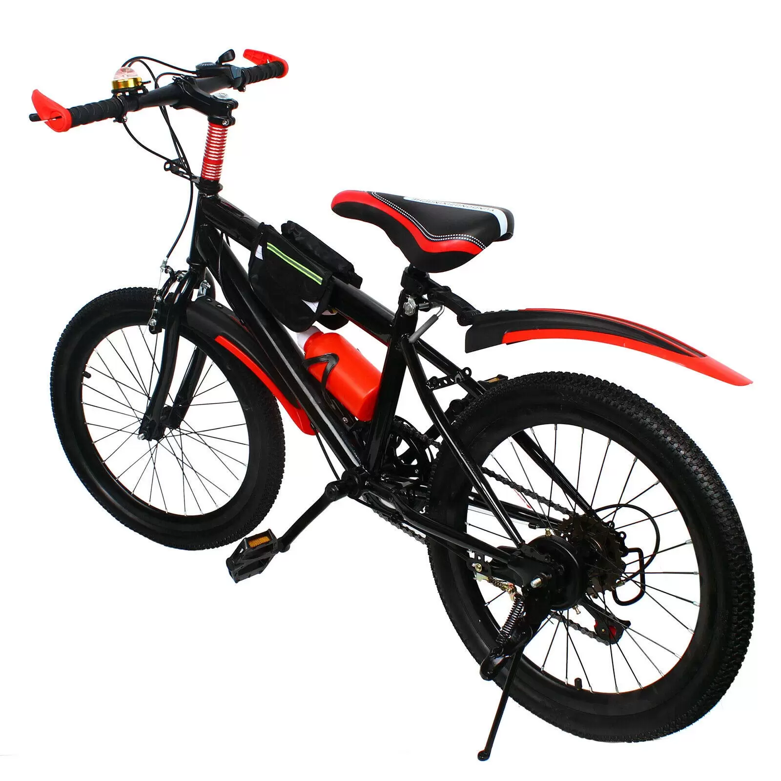 20 Inch Mountain Bike Carbon Steel Children's Mountain Bike Double Disc for Girls Boys  Kids Girls Boys Bike 7 Gang Speed 85 Kg Red