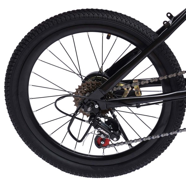 20 Inch Mountain Bike Carbon Steel Children's Mountain Bike Double Disc for Girls Boys  Kids Girls Boys Bike 7 Gang Speed 85 Kg Red