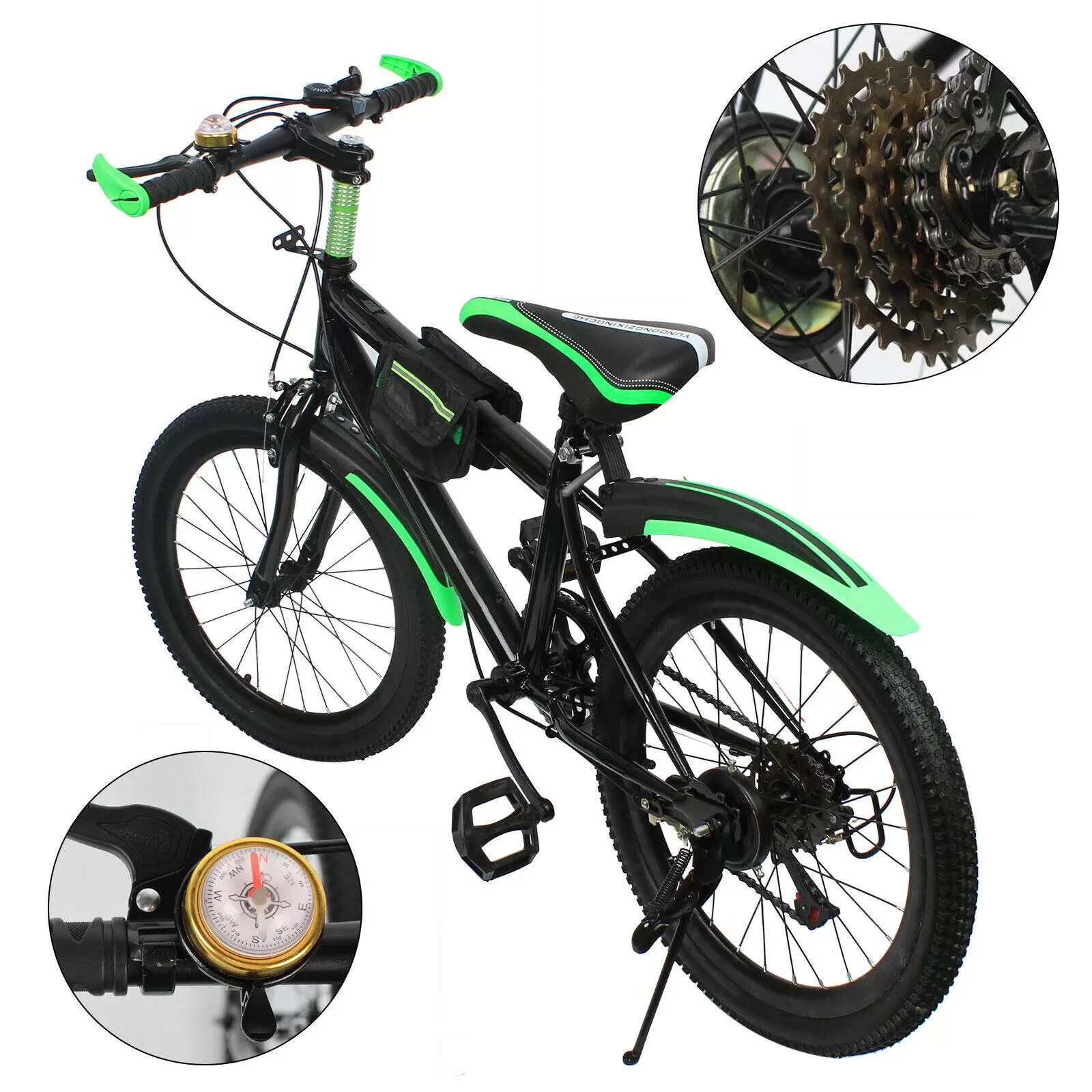 20 inch Kids Mountain Bike 7 Speed Children Bicycle Cycling Perfect For Beginner Riders Girls Boys Available Adjust Height Double