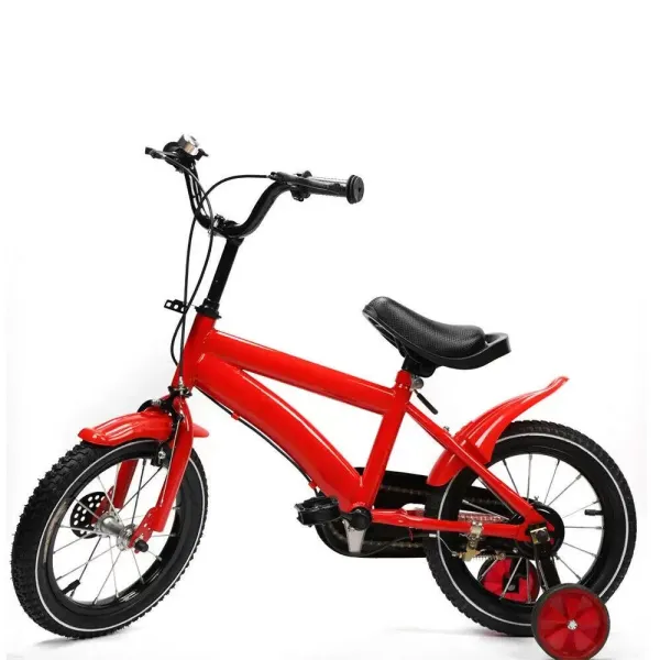 14 Inch Children's Bike For Boys Girls Non-slip Steel Balance Stabilizers For Uneven Roads Muddy Roads Grasslands Mountain Roads Sandy Areas Red