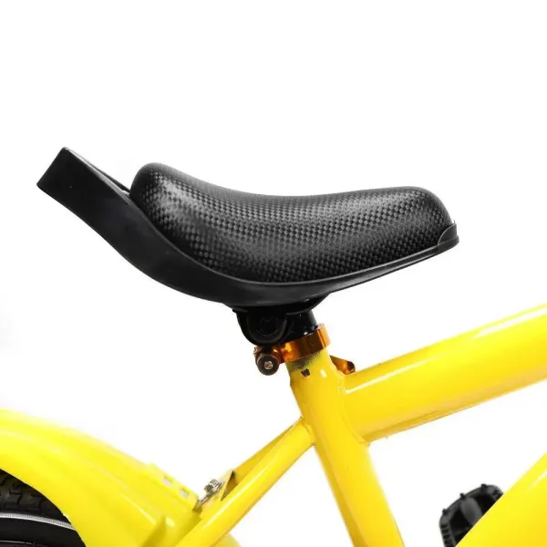 14 Inch Children's Bike Yellow Cool and Safe Play Bike Unisex Bike with Removable Stabilizers Gift for Child Yellow Carbon Steel Alloy 27.1inch to 30.3inch 14 Inch Children's Bike Yellow Cool and Safe Play Bike Unisex Bike with Removable Stabilizers Gift for Child Yellow Carbon Steel Alloy 27.1inch to 30.3inch
