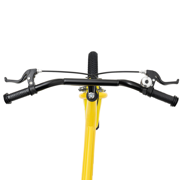 16 Inch Children's Bike For Boys And Girls Carbon Steel Frame Wheel With Brake Suitable for children with height of 105cm to 135cm Yellow