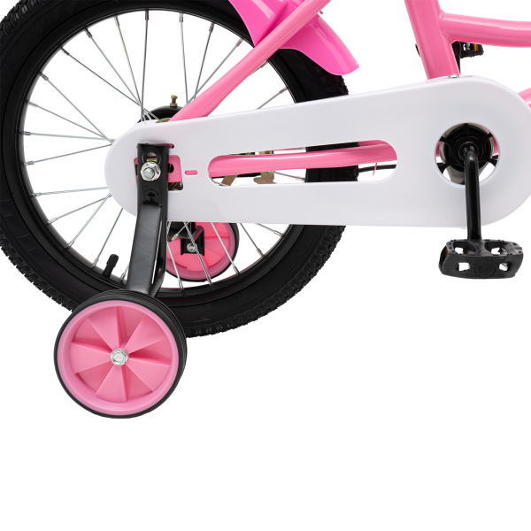 16 Inch Children's Bicycle for Boys  Universal Children's Bicycle with Training Wheels Pink Bike  Suitable for Children with Height of 105cm to 135cm