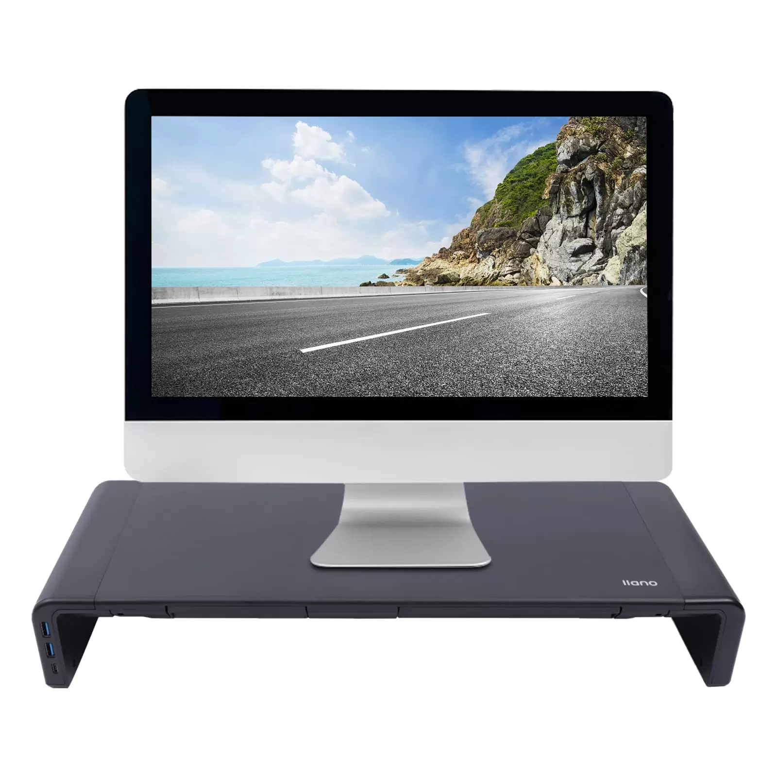 Steel Monitor Stand - Computer Stand - Support Data Transfer Up to with Micro B to USB 3.0 Data Cable
