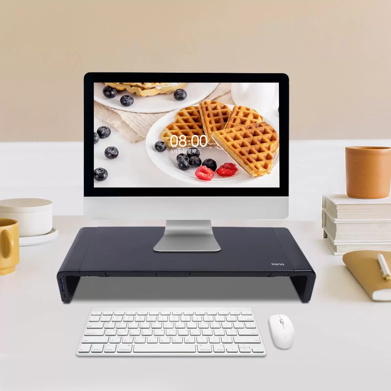 Steel Monitor Stand - Computer Stand - Support Data Transfer Up to with Micro B to USB 3.0 Data Cable