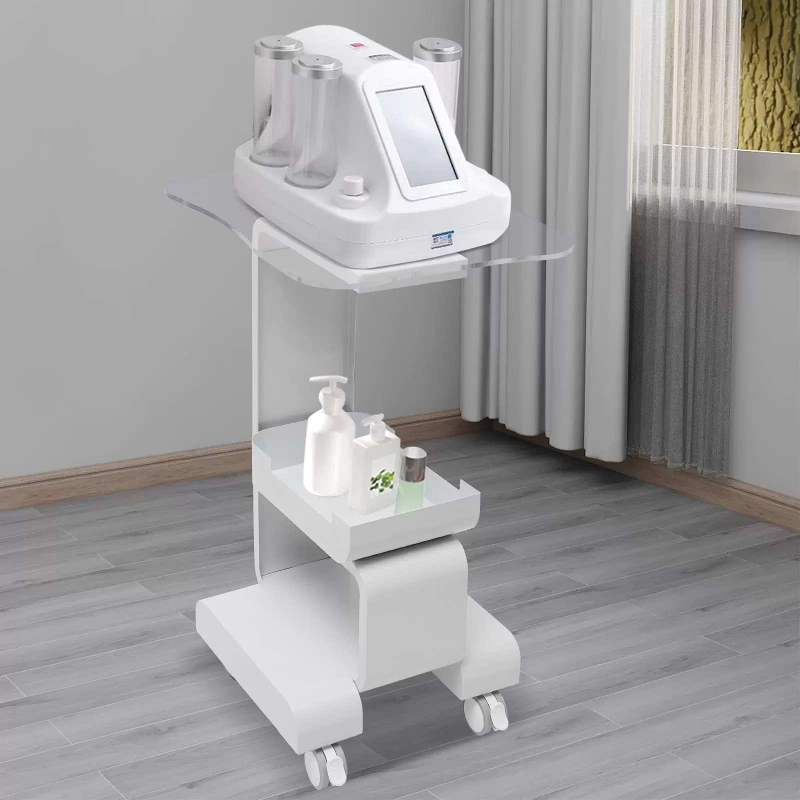 Beauty salon trolley with storage basket Load-bearing Capacity 15kg Beauty salon trolley with storage basket Load-bearing Capacity 15kg