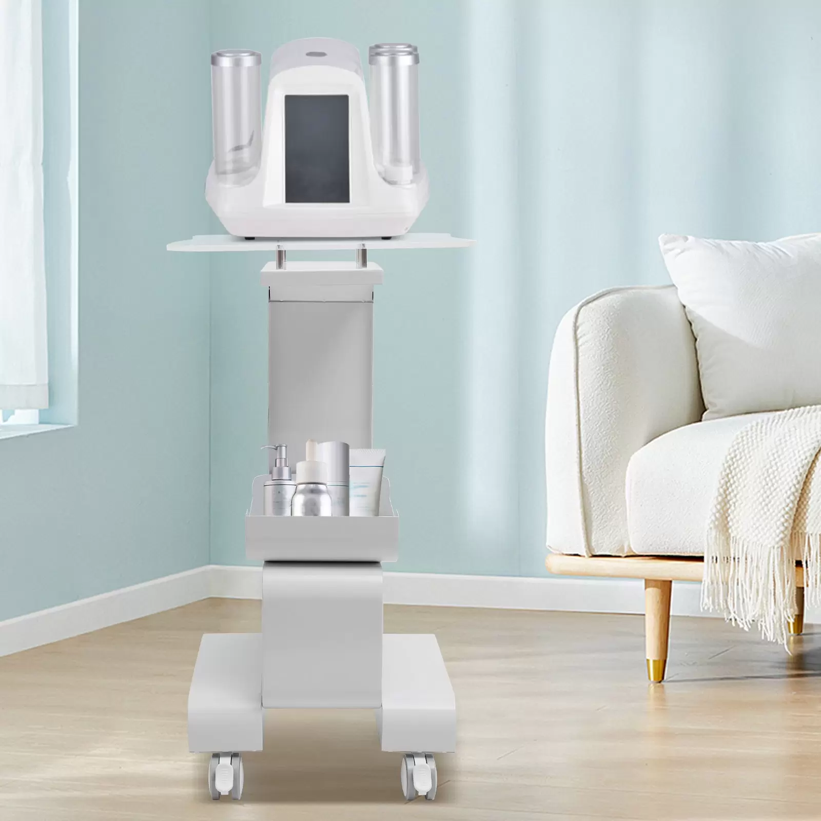 Beauty salon trolley with storage basket Load-bearing Capacity 15kg Beauty salon trolley with storage basket Load-bearing Capacity 15kg