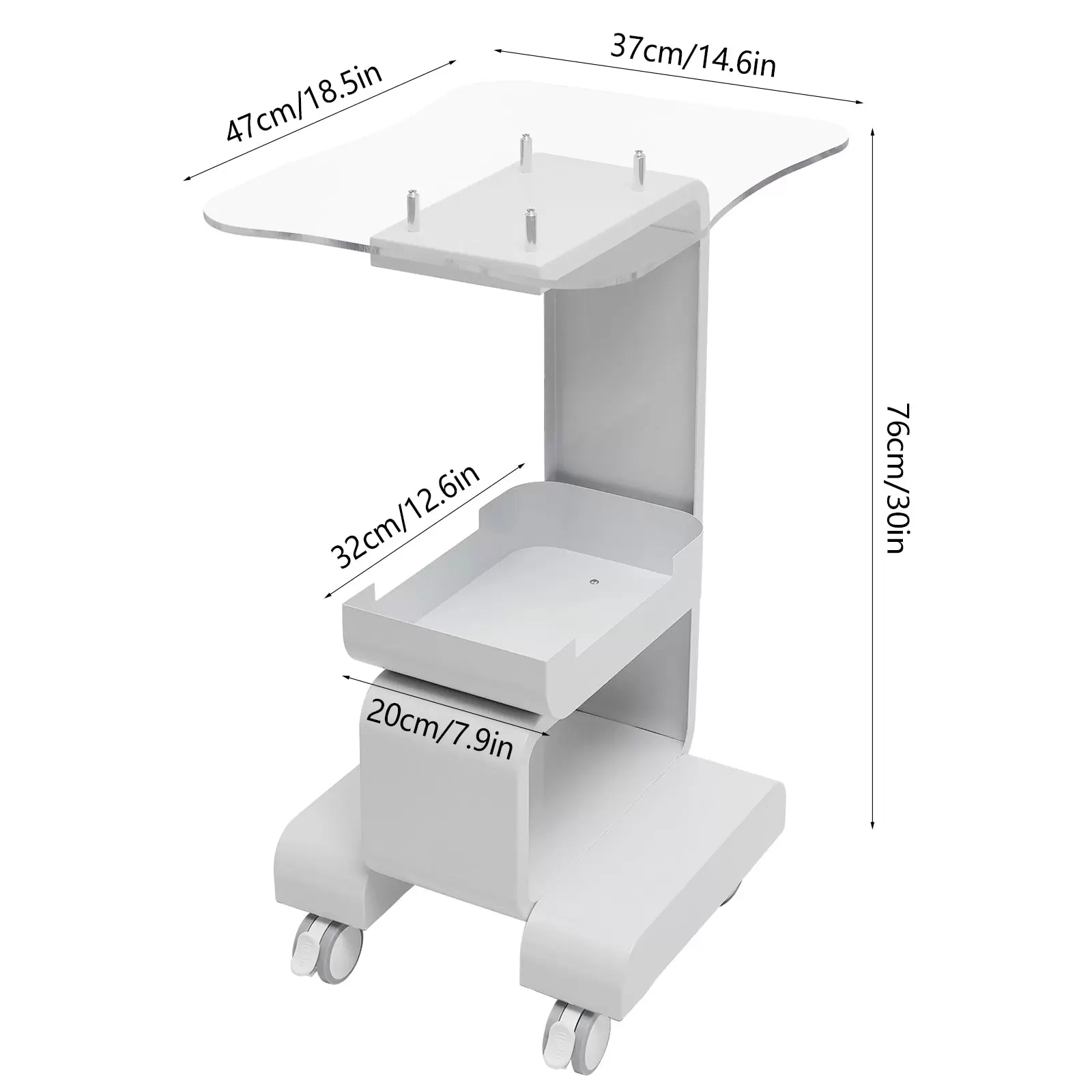 Beauty salon trolley with storage basket Load-bearing Capacity 15kg Beauty salon trolley with storage basket Load-bearing Capacity 15kg