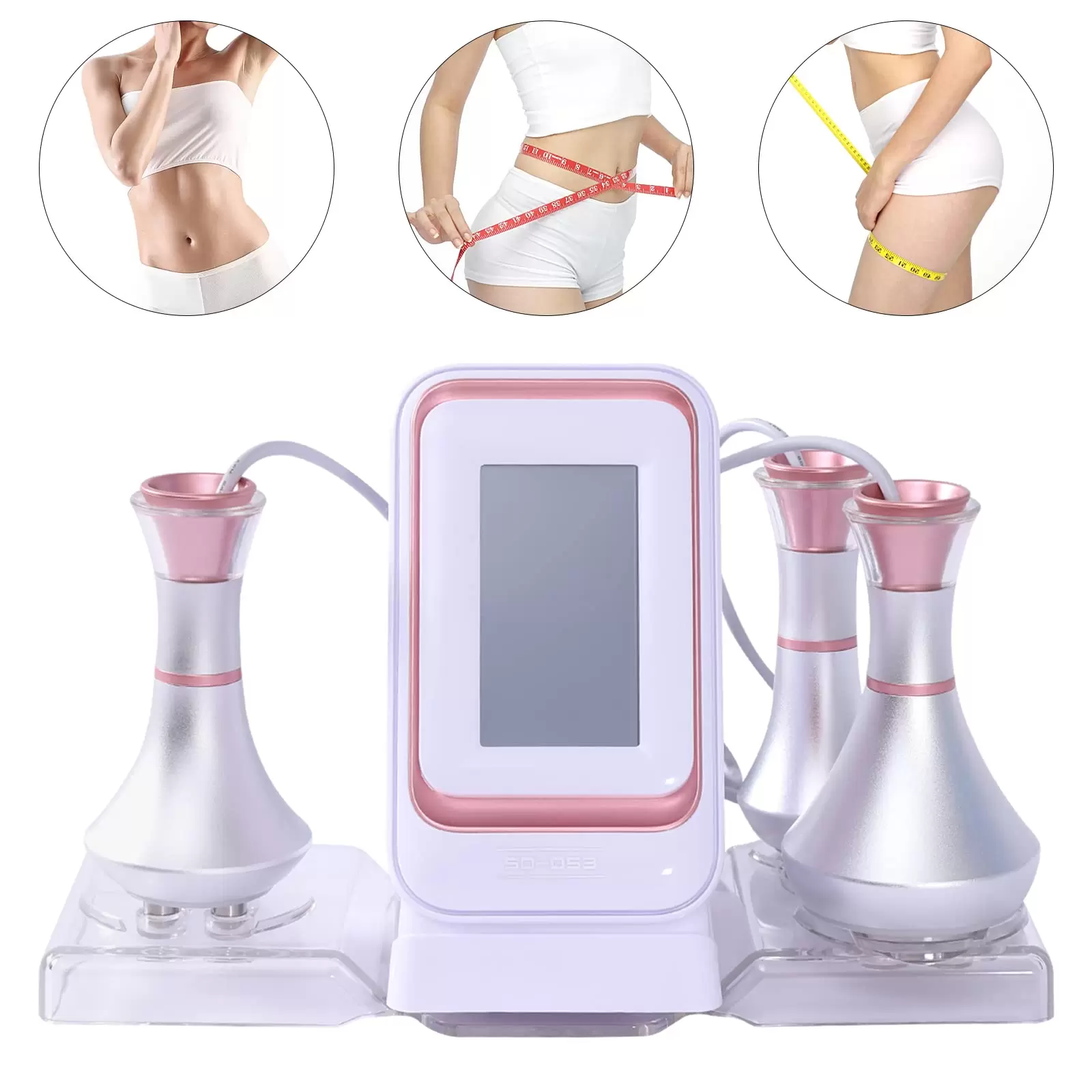 Ultrasonic Cavitation Body Slimming Machine Body Shaping Skin Sticky Weight Loss Tool 3 in 1 for Skin Care 80W Use On The Face Neck