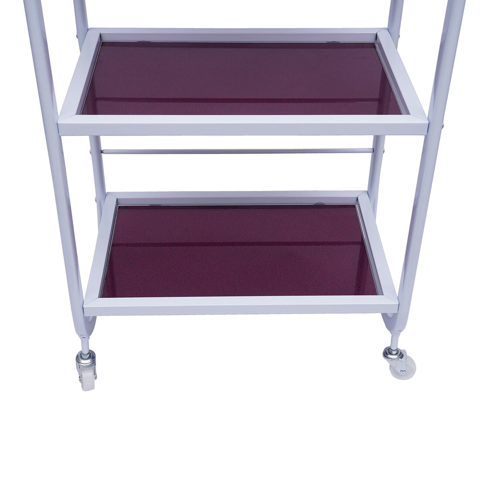 Meal Frame Rolling Trolley Cart with 3-Tiers and 1 Drawer for Storage - Shelf (White) Classic Design for Spar, Nail Salon and Hairdresser