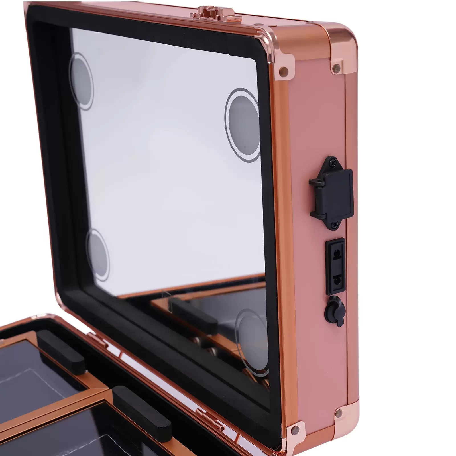 Makeup Train Case - Cosmetic Organizer Makeup Case with Light and Mirror/Makeup Case with Individual Dividers/Large Makeup Artist Organization Set Makeup Train Case - Cosmetic Organizer Makeup Case with Light and Mirror/Makeup Case with Individual Dividers/Large Makeup Artist Organization Set