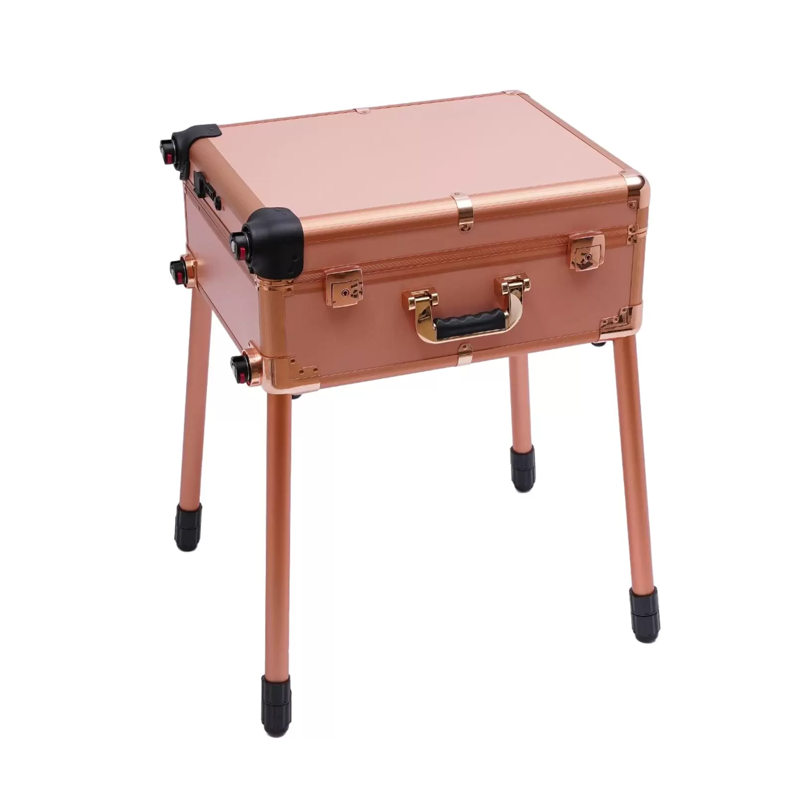 Makeup box, vanity with 4 wheels, lighting, mirror, professional vanity, easy to clean lid and shelves Makeup box, vanity with 4 wheels, lighting, mirror, professional vanity, easy to clean lid and shelves