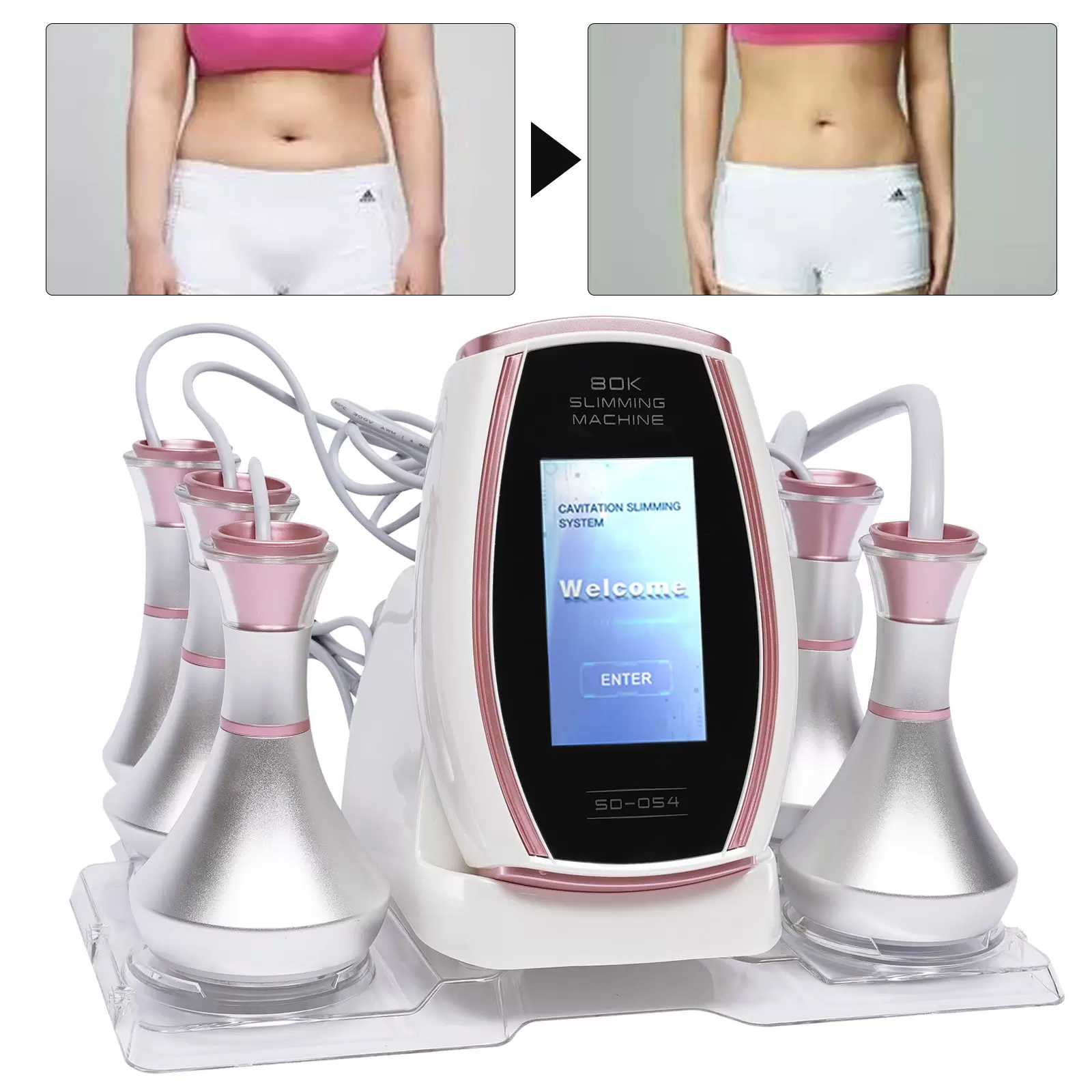 Multipolar Ultrasonic Cavitation Radio Frequency Device, High Frequency Weight Loss Ultrasonic Slimming Beauty Machine
