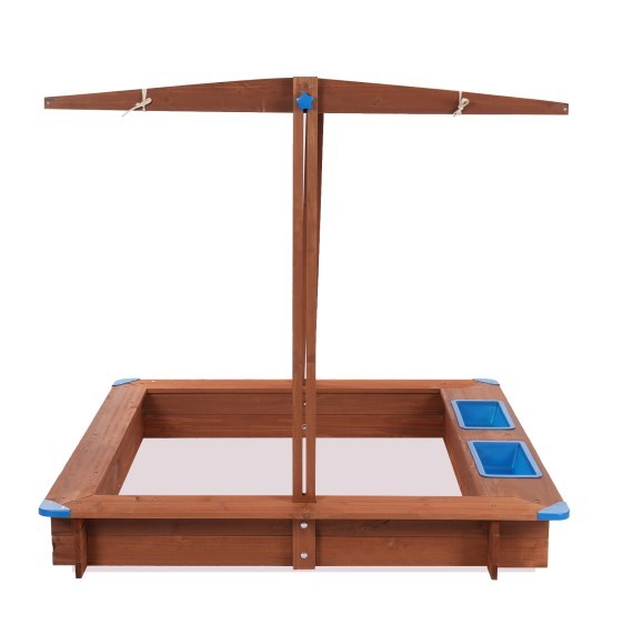 Covered Wooden Sandpit, Children's Sandpit, Garden Sandpit, Red Covered Wooden Sandpit, Children's Sandpit, Garden Sandpit, Red