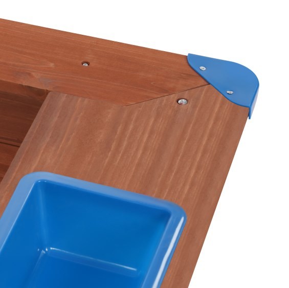 Covered Wooden Sandpit, Children's Sandpit, Garden Sandpit, Red