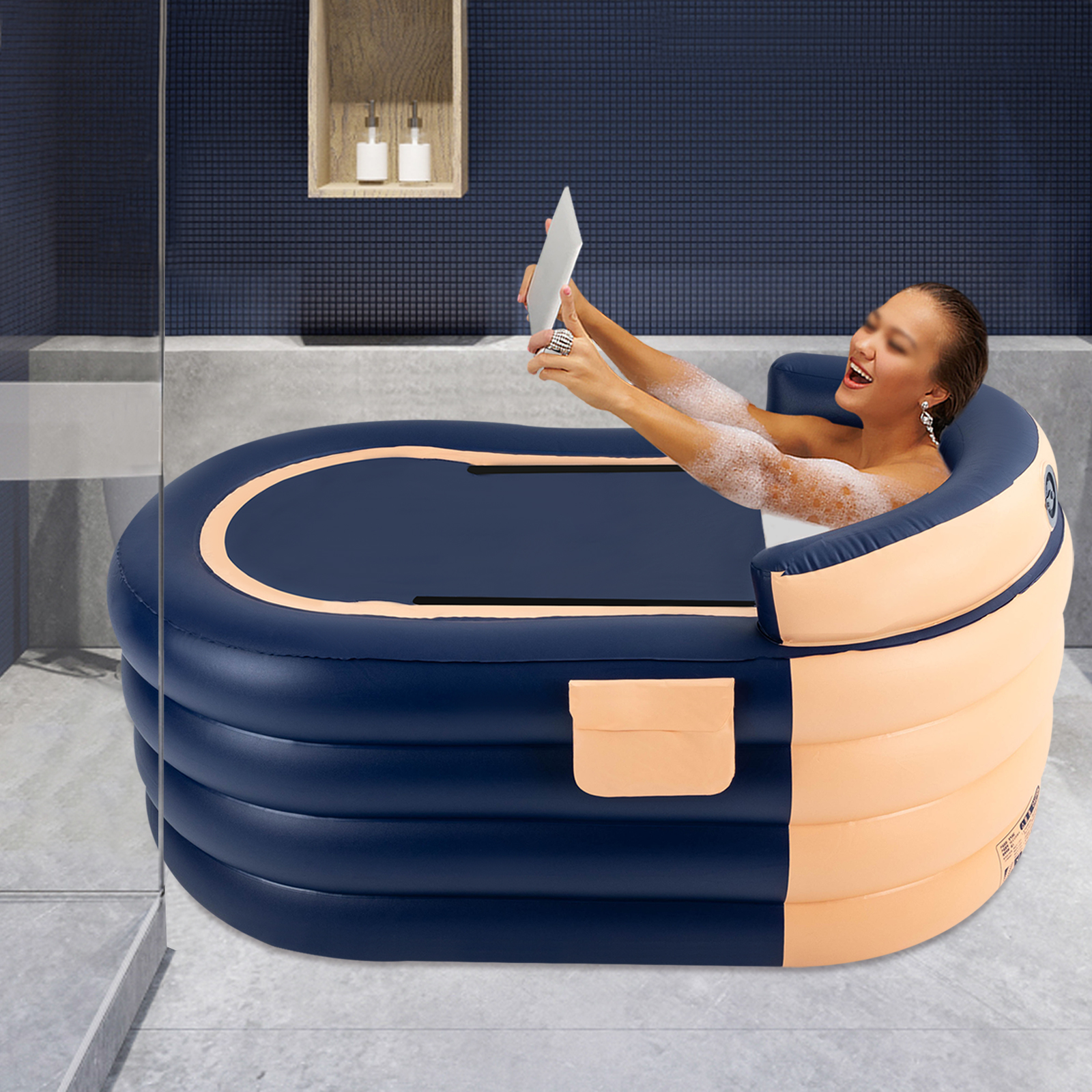 1.4m Adult Inflatable Bathtub with Wireless Electric Air Pump for Hot Water Bath and Ice Bath 1.4m Adult Inflatable Bathtub with Wireless Electric Air Pump for Hot Water Bath and Ice Bath