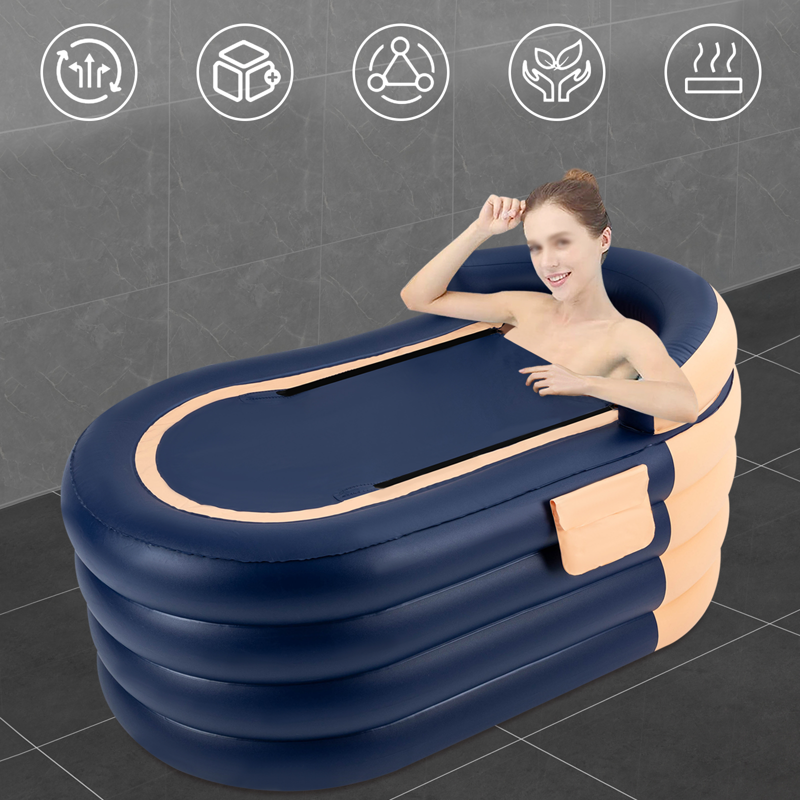 1.4m Adult Inflatable Bathtub with Wireless Electric Air Pump for Hot Water Bath and Ice Bath 1.4m Adult Inflatable Bathtub with Wireless Electric Air Pump for Hot Water Bath and Ice Bath