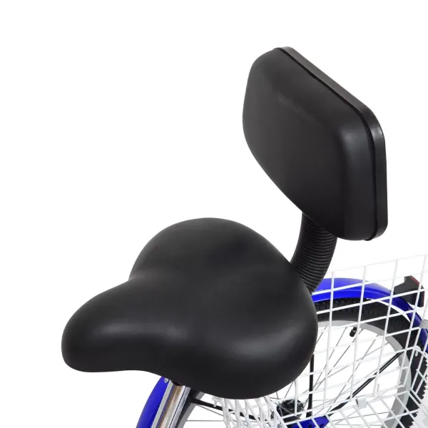 Tricycle for Adults 24 Inch 7-Speed Tricycle for Seniors Folding Bike 3 Wheel Tricycle Cruise Tricycle 3-Wheel Bicycle Tricycle Cargo Bike with Basket