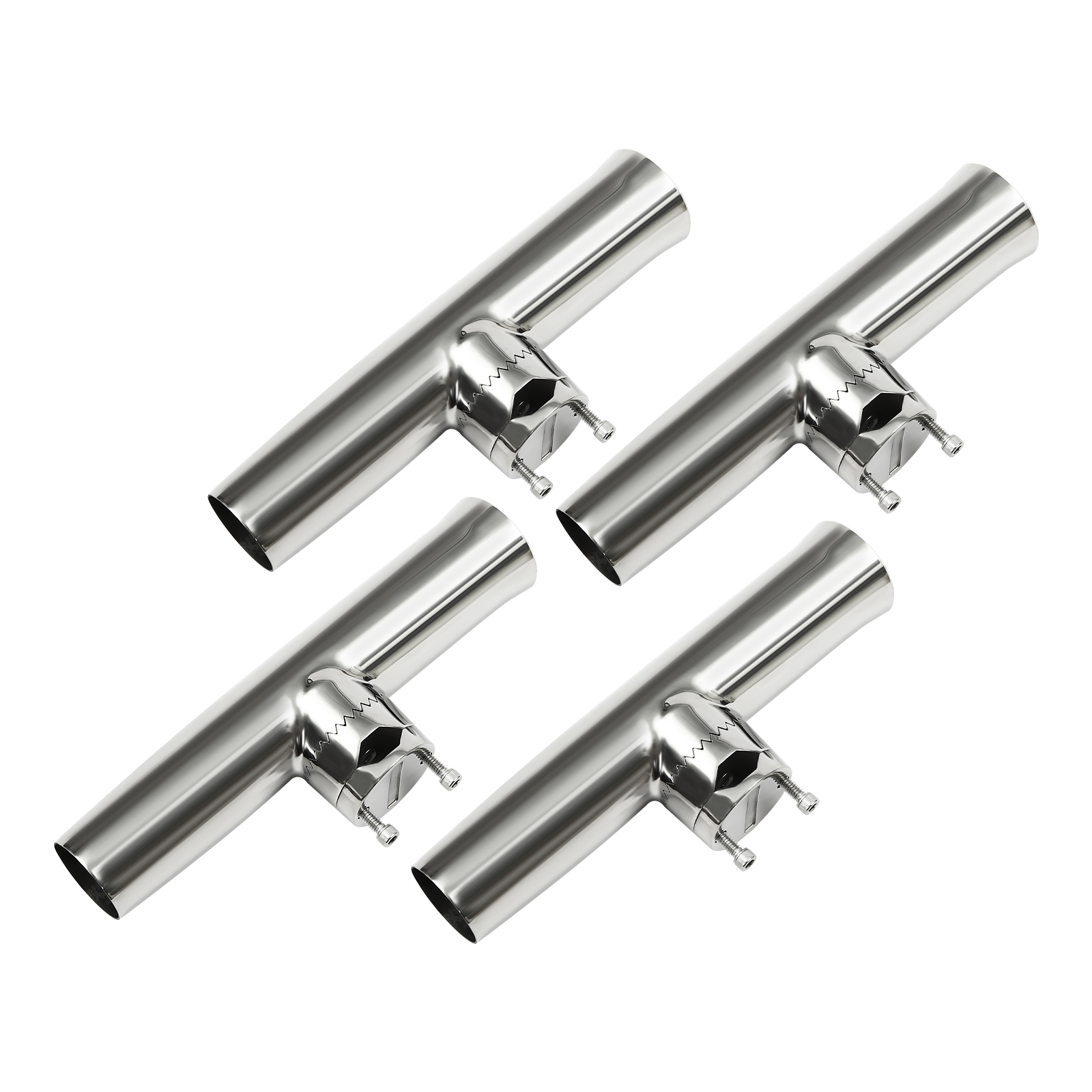 4pcs Wall Mounted Fishing Rod Holder Fishing Rod Holder Rail Mounted Fishing Rod Holder Ideal Tool For Fishing Enthusiasts Silver
