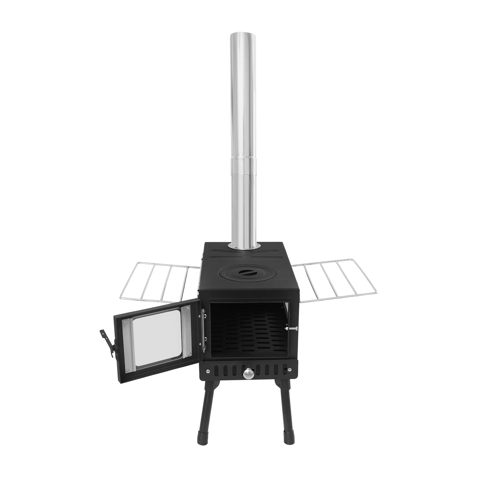 Tent Stove, Portable Camping Stove for Tent, Burning Stove with 5 Section Chimney Pipes Tent Stove, Portable Camping Stove for Tent, Burning Stove with 5 Section Chimney Pipes