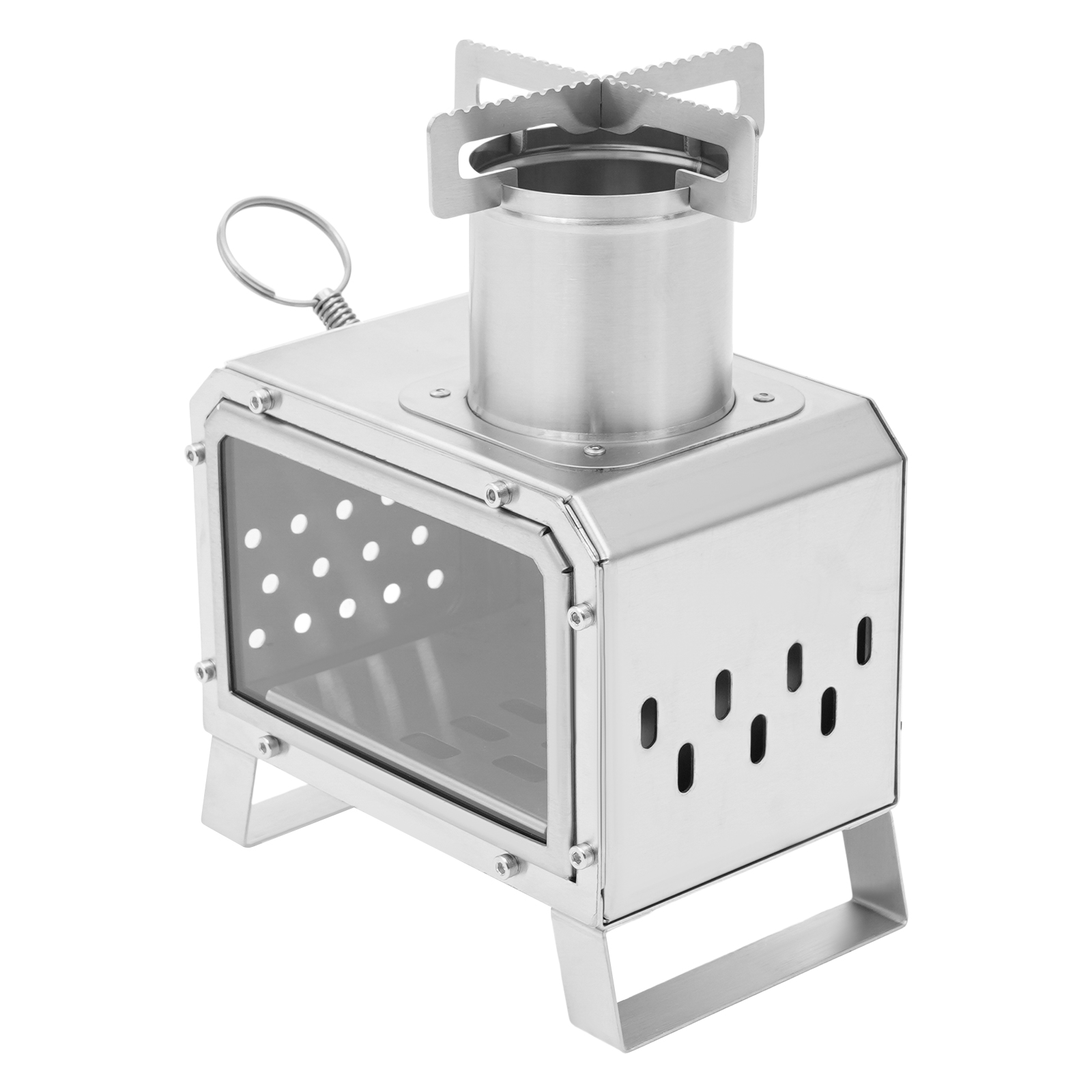 Camping Stove, Portable Camping Stove for Backpacking, Camping Wood Stove for Outdoor Cooking Hiking BBQ