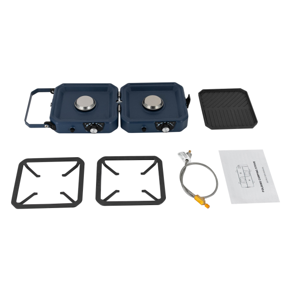CNCEST Foldable Camping Stove Portable Stove Camping Stove For Camping Traveling And Exploring Rectangular Foldable Camp Stove Blue CNCEST Foldable Camping Stove Portable Stove Camping Stove For Camping Traveling And Exploring Rectangular Foldable Camp Stove Blue