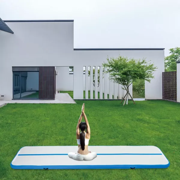 Inflatable Gymnastics Mat, Fitness Mat, Sports Mat, with Carrying Bag and Electric Air Pump, 1*4 M