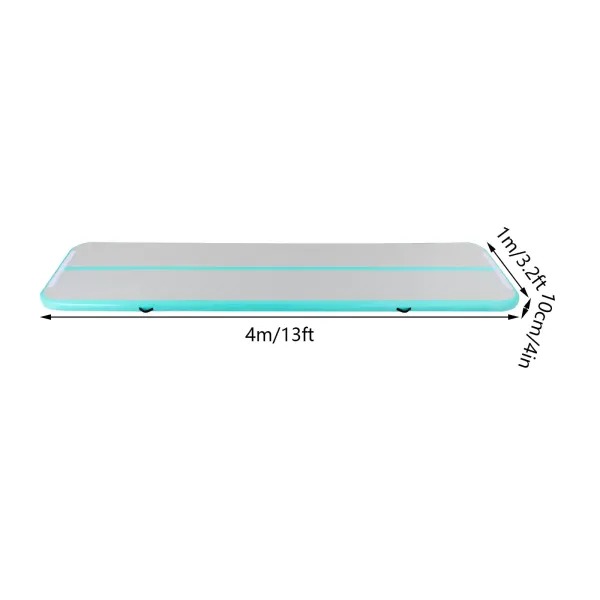 Inflatable Gymnastics Mat, Fitness Mat, Sports Mat, with Carrying Bag and Electric Air Pump, 1*4 M