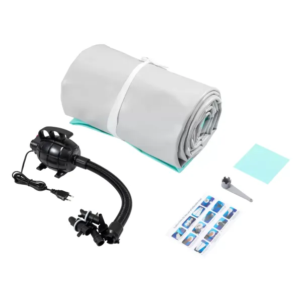 Inflatable Gymnastics Mat, Fitness Mat, Sports Mat, with Carrying Bag and Electric Air Pump, 1*4 M