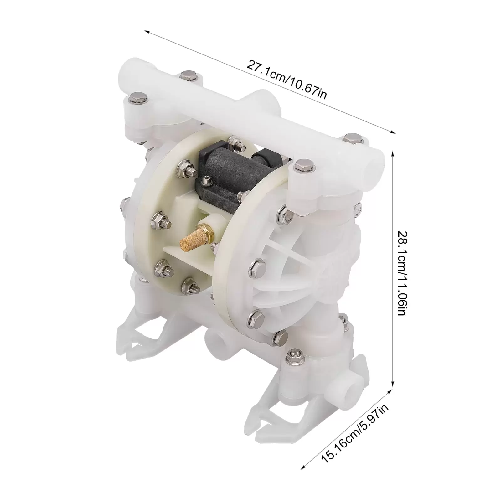 Double Diaphragm Air Compressed Pump with 1/2" Inlet and Outlet 100 PSI Double Diaphragm Air Compressed Pump with 1/2" Inlet and Outlet 100 PSI