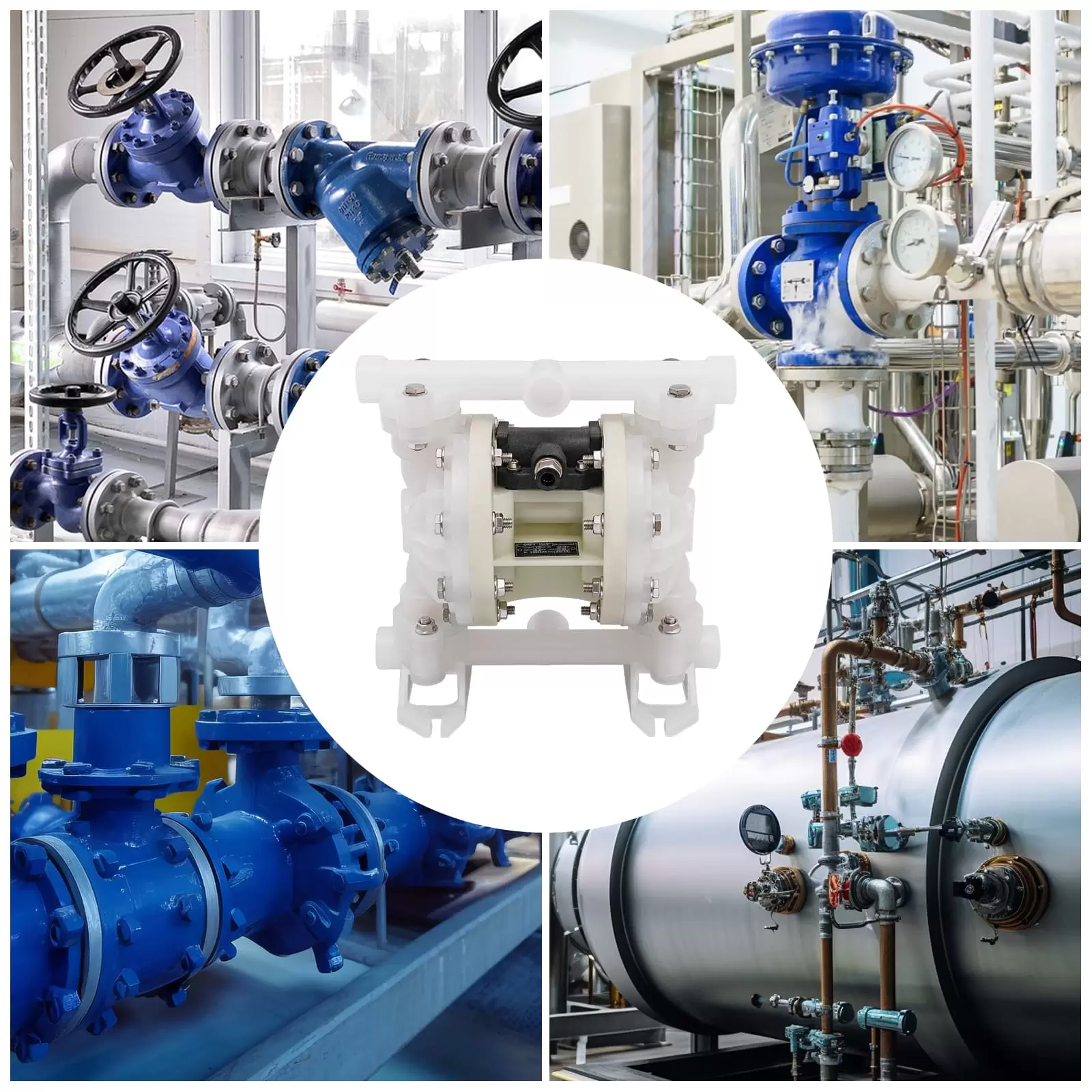 Double Diaphragm Air Compressed Pump with 1/2" Inlet and Outlet 100 PSI Double Diaphragm Air Compressed Pump with 1/2" Inlet and Outlet 100 PSI