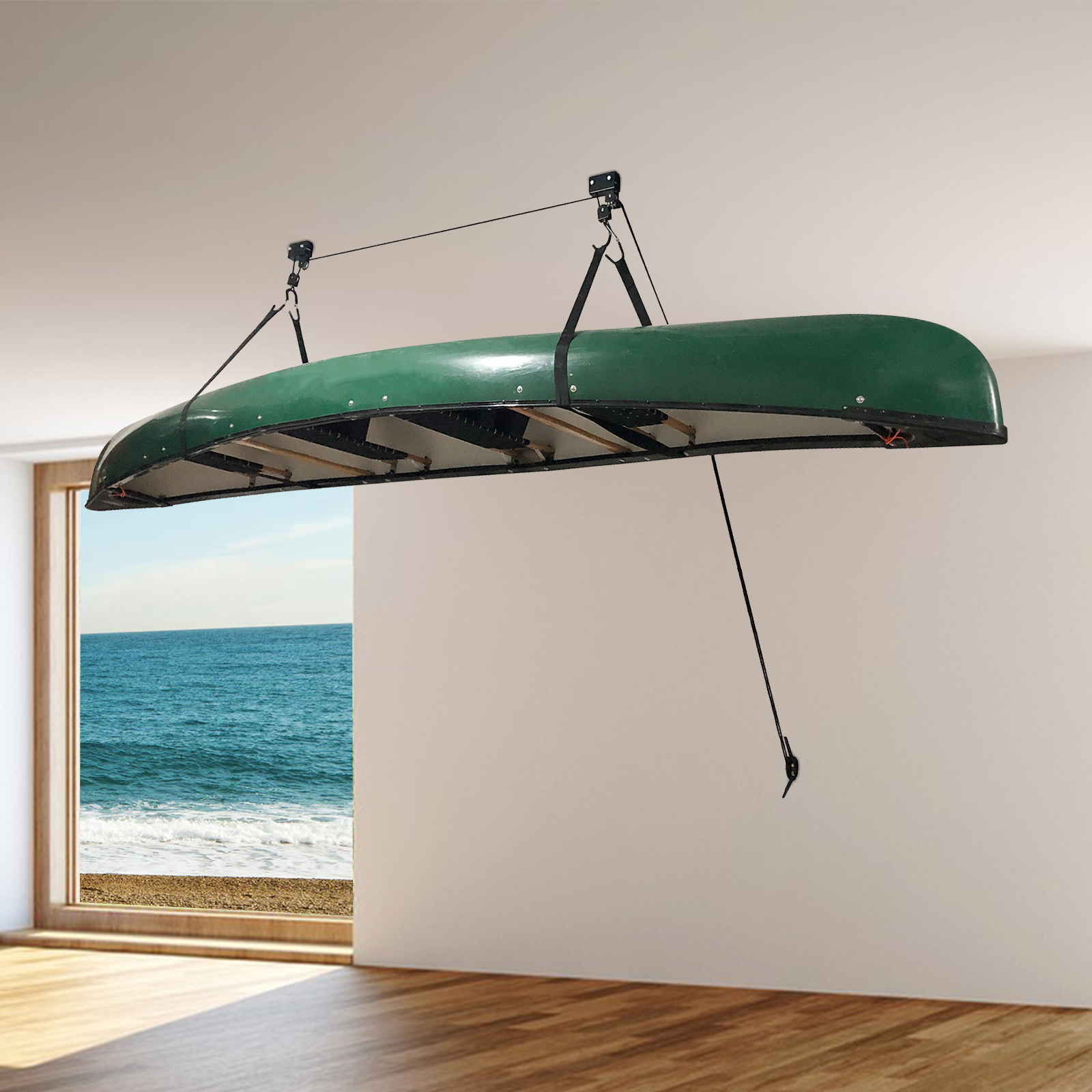 2pcs Kayak Hoist, Ceiling Mount Kayak Canoe Hoist, Kayak Canoe Hoist Lift For Storage Garage